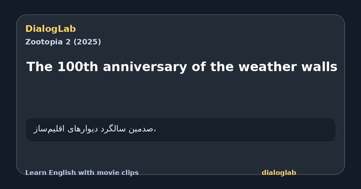 Share card for The 100th anniversary of the weather walls