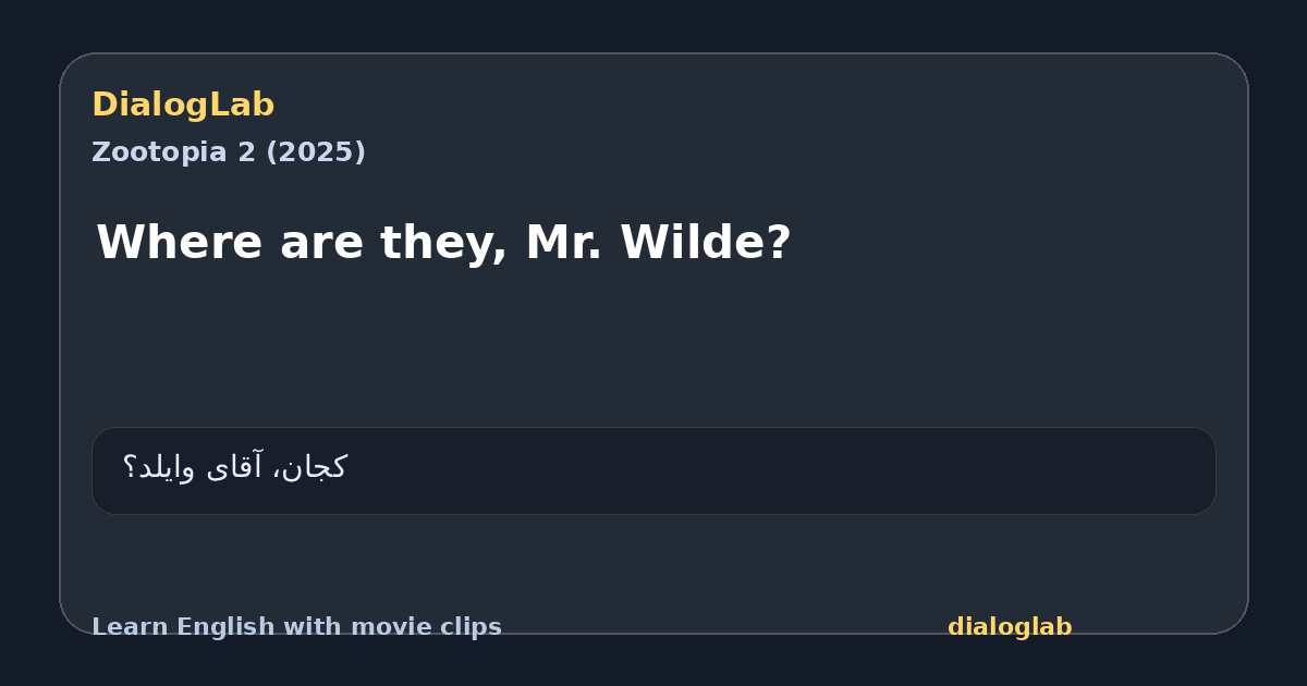 Share card for Where are they, Mr. Wilde?
