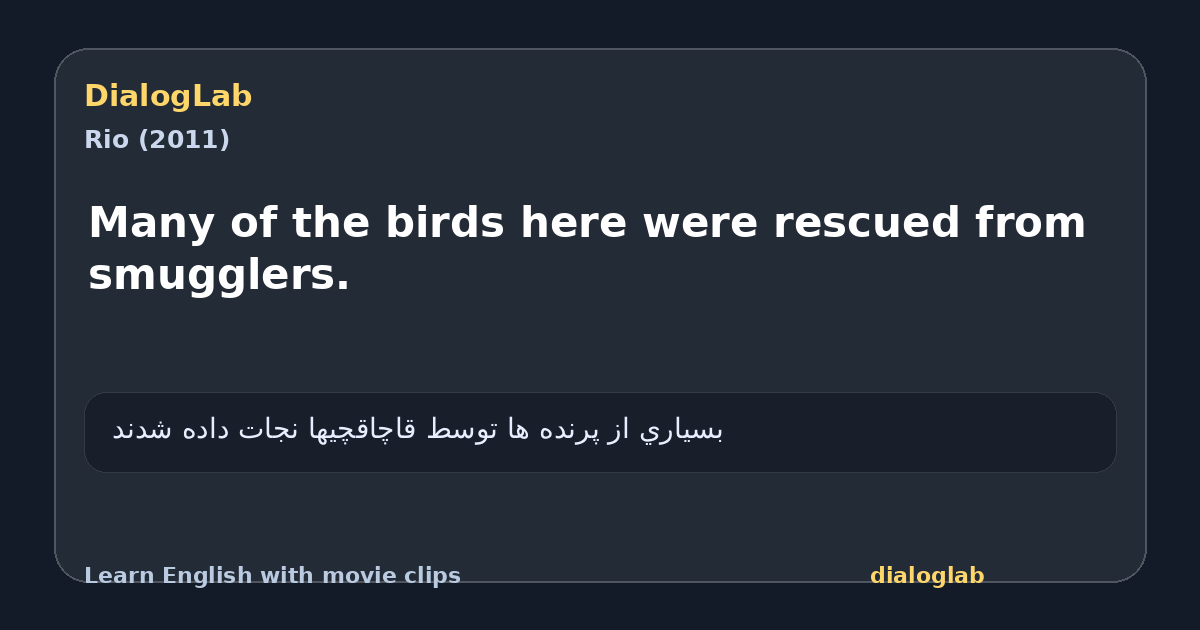 Share card for Many of the birds here were rescued from smugglers.