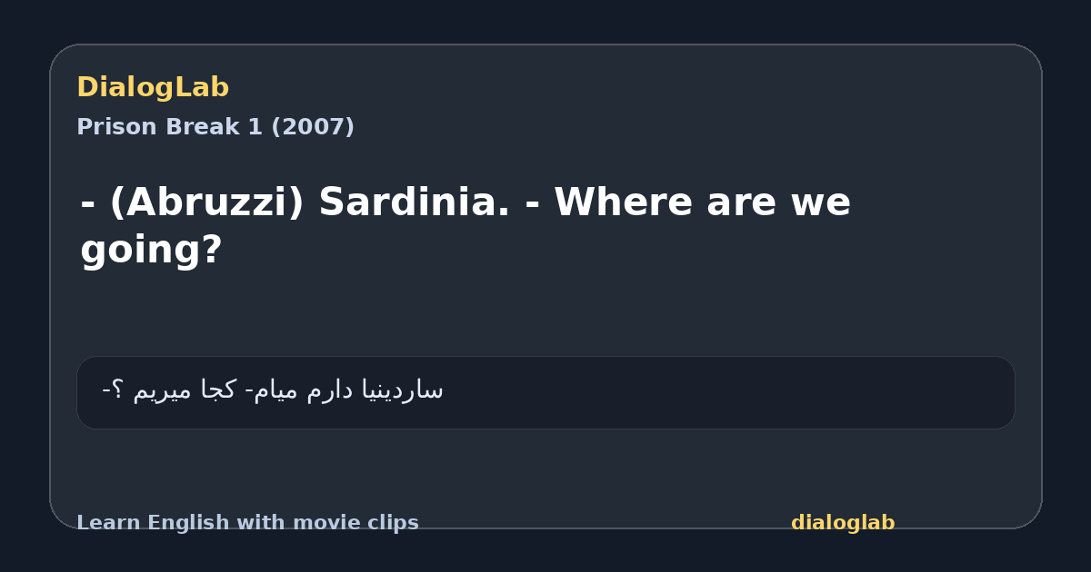 Share card for - (Abruzzi) Sardinia. - Where are we going?