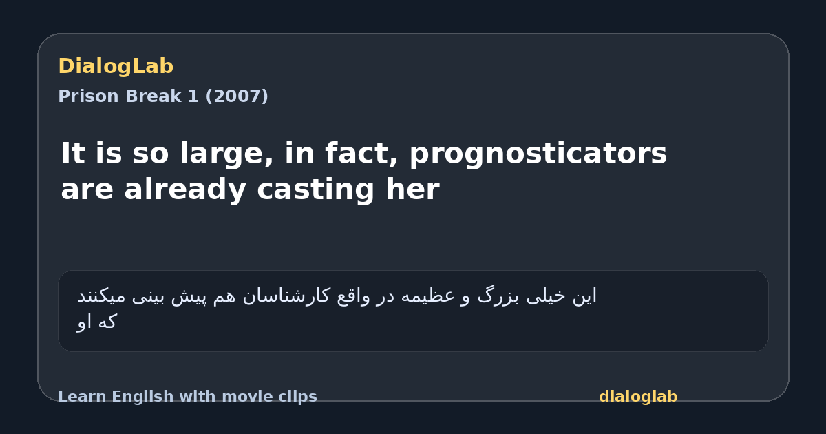 Share card for It is so large, in fact, prognosticators are already casting her