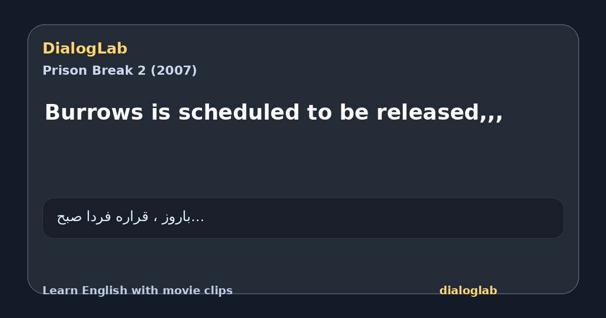 Share card for Burrows is scheduled to be released,,,