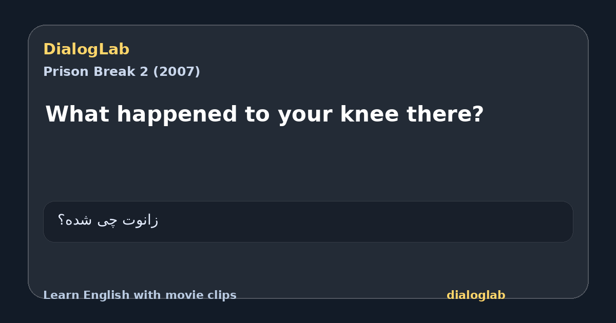 Share card for What happened to your knee there?