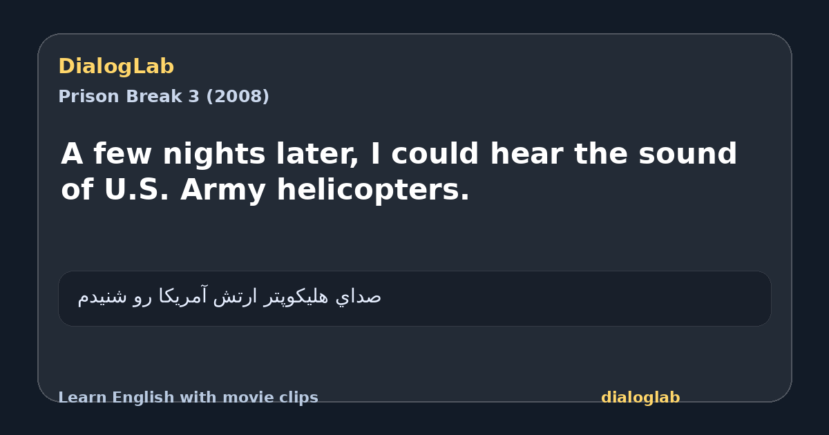 Share card for A few nights later, I could hear the sound of U.S. Army helicopters.