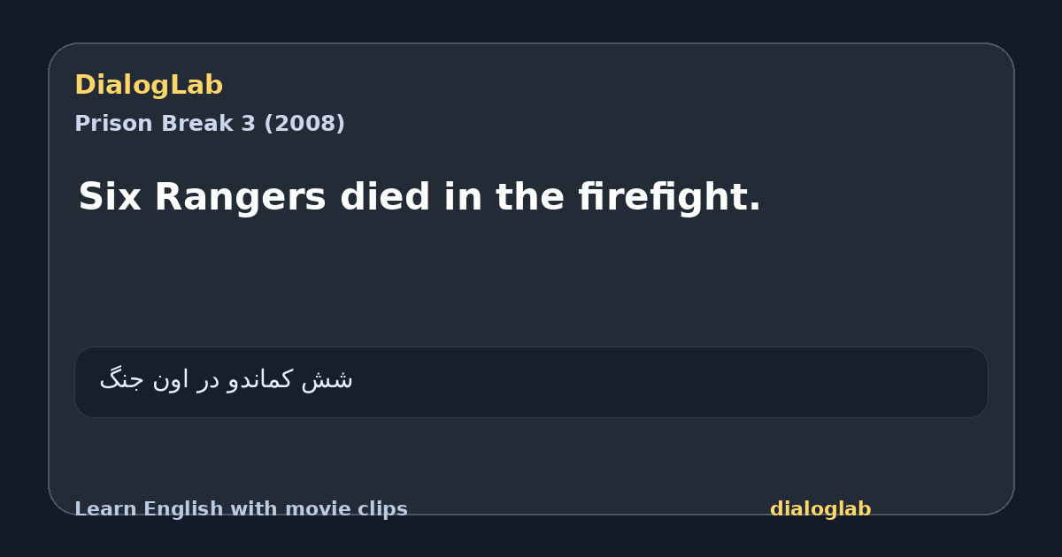 Share card for Six Rangers died in the firefight.