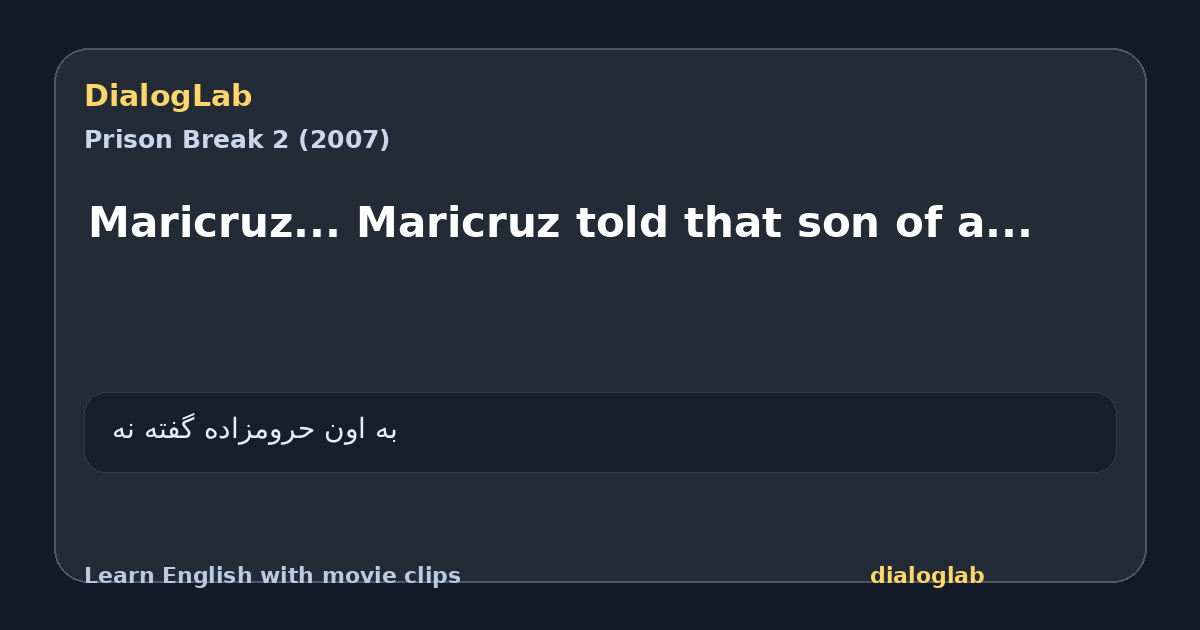 Share card for Maricruz... Maricruz told that son of a...