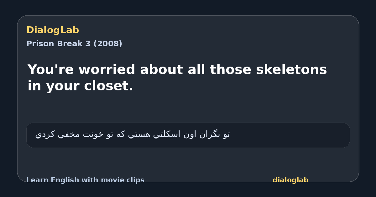Share card for You're worried about all those skeletons in your closet.