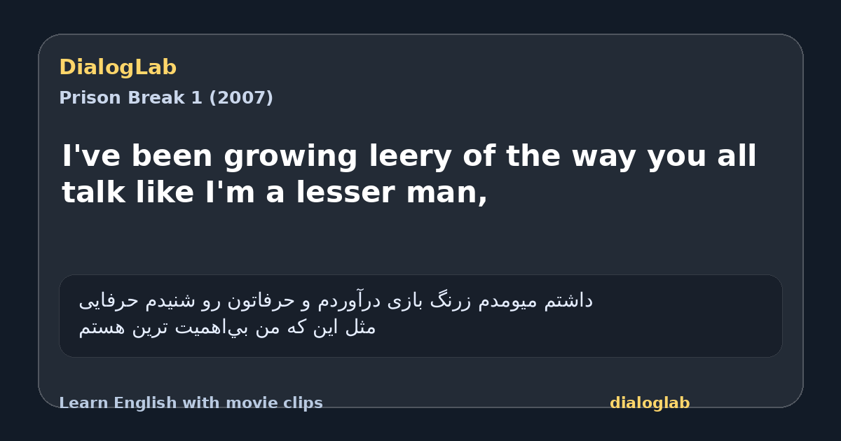 Share card for I've been growing leery of the way you all talk like I'm a lesser man,