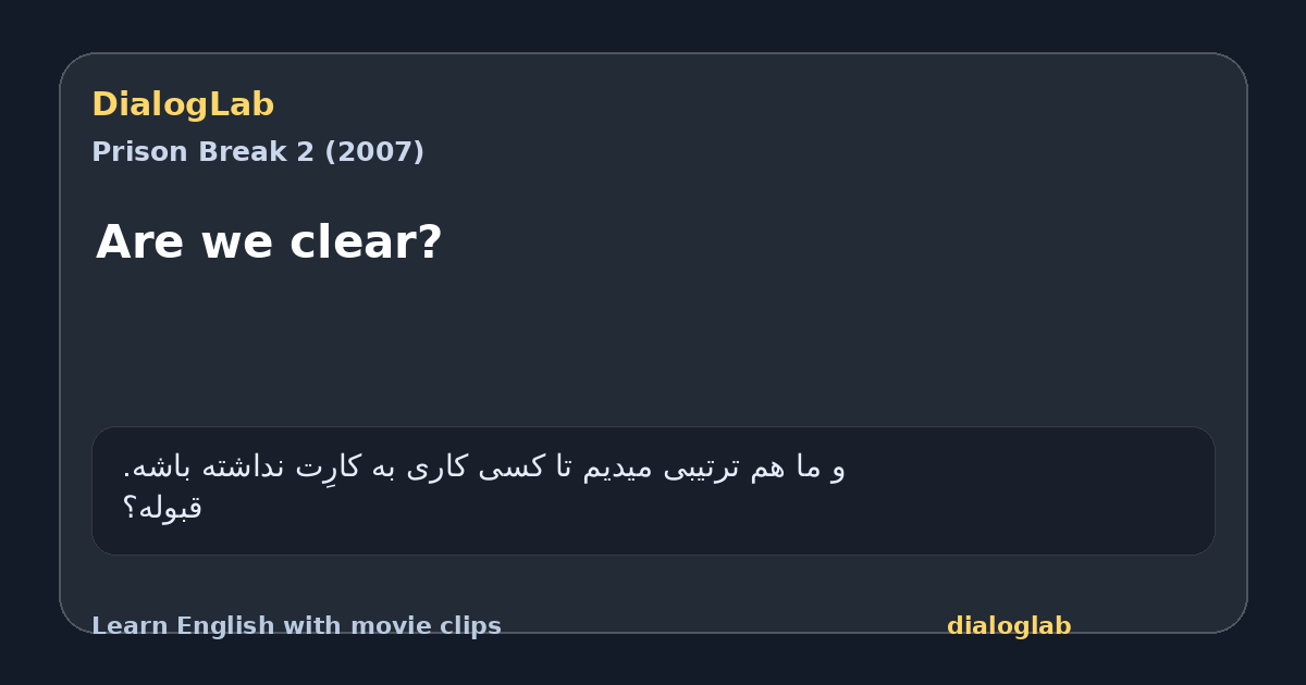 Share card for Are we clear?