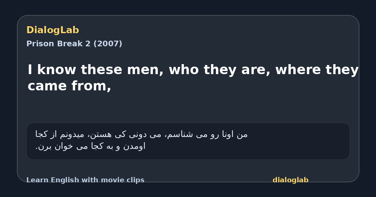 Share card for I know these men, who they are, where they came from,