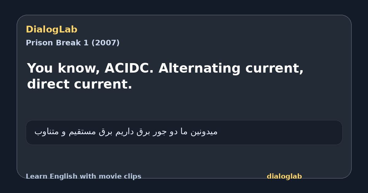 Share card for You know, ACIDC. Alternating current, direct current.