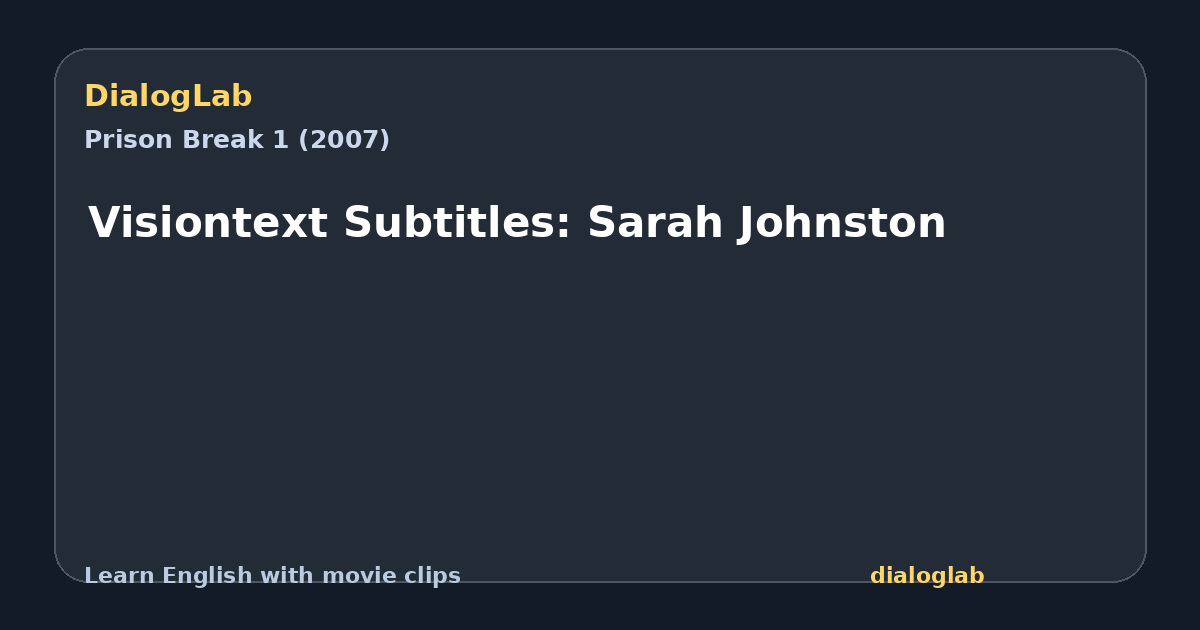 Share card for Visiontext Subtitles: Sarah Johnston