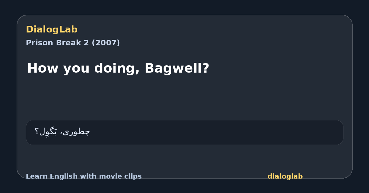 Share card for How you doing, Bagwell?