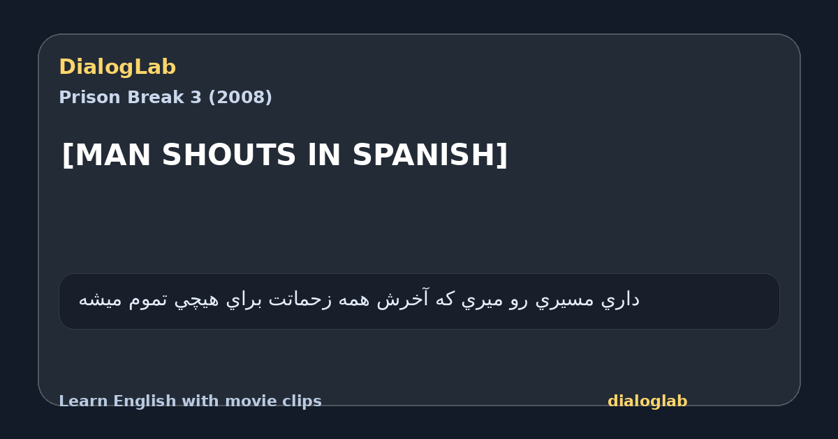 Share card for [MAN SHOUTS lN SPANlSH]