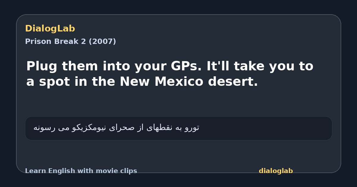 Share card for Plug them into your GPs. It'll take you to a spot in the New Mexico desert.