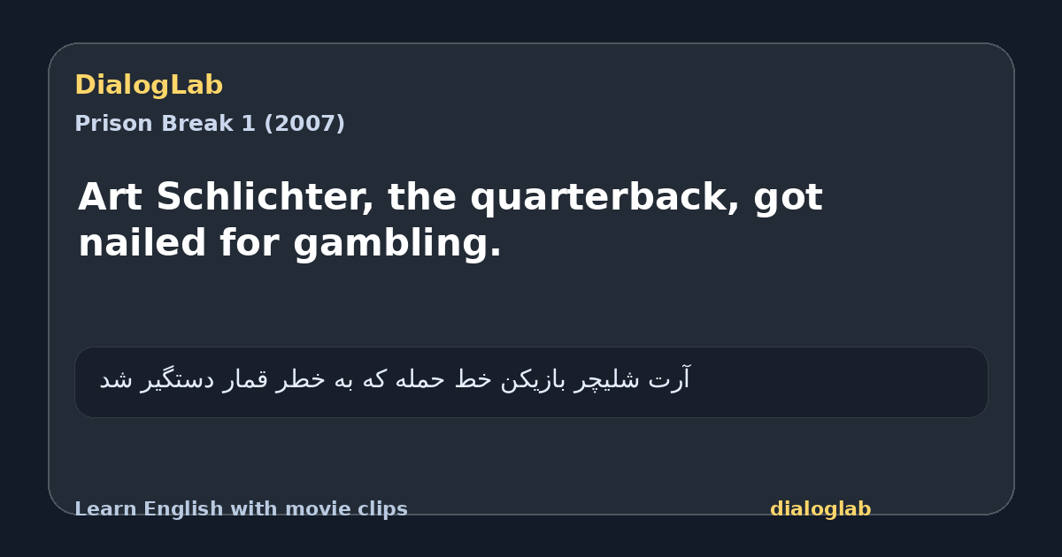 Share card for Art Schlichter, the quarterback, got nailed for gambling.