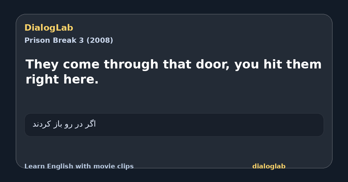 Share card for They come through that door, you hit them right here.