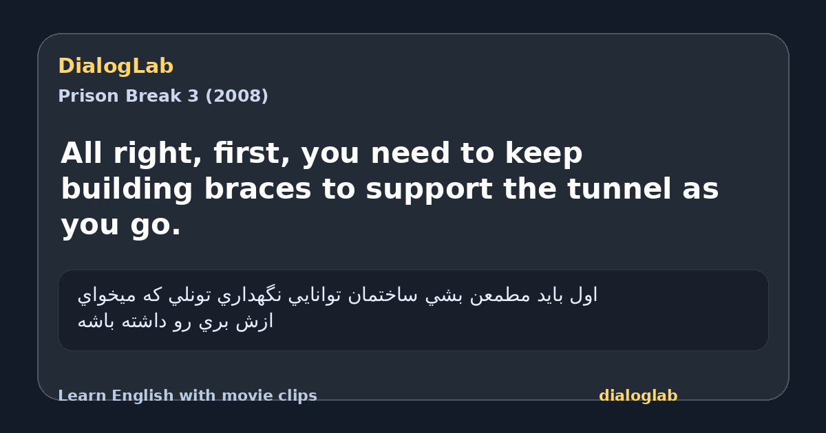 Share card for All right, first, you need to keep building braces to support the tunnel as you go.