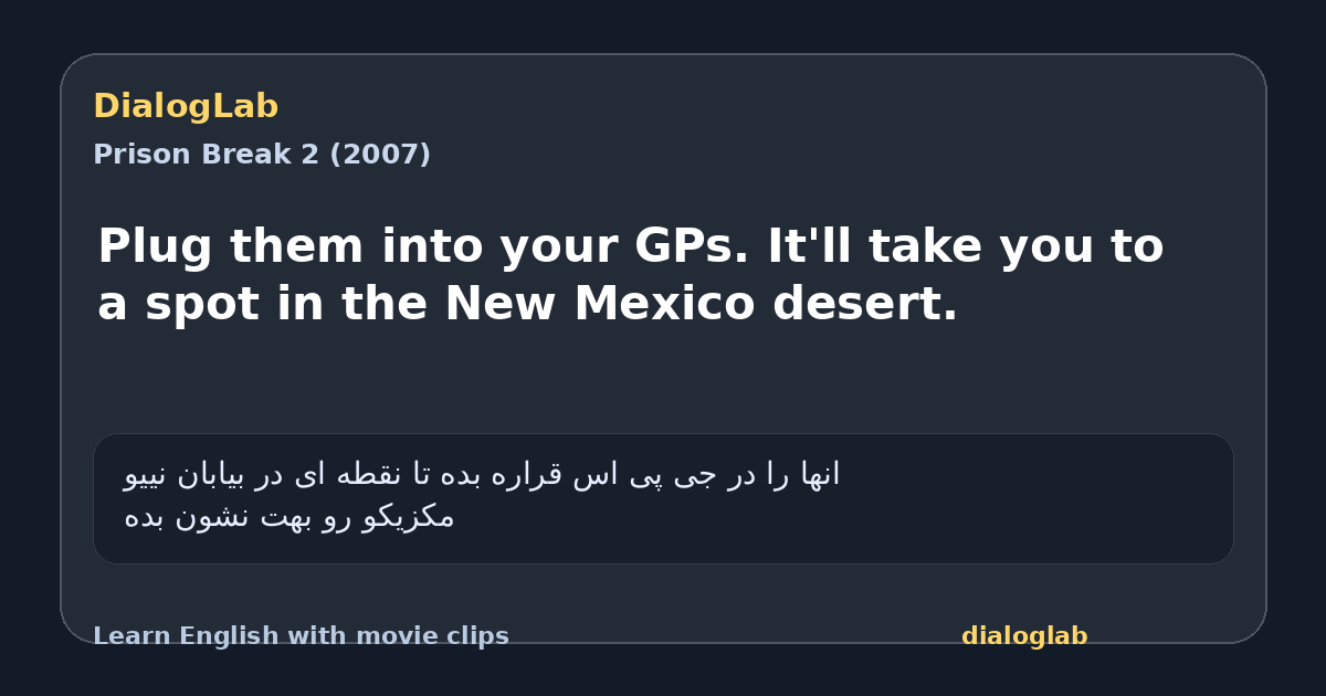Share card for Plug them into your GPs. It'll take you to a spot in the New Mexico desert.