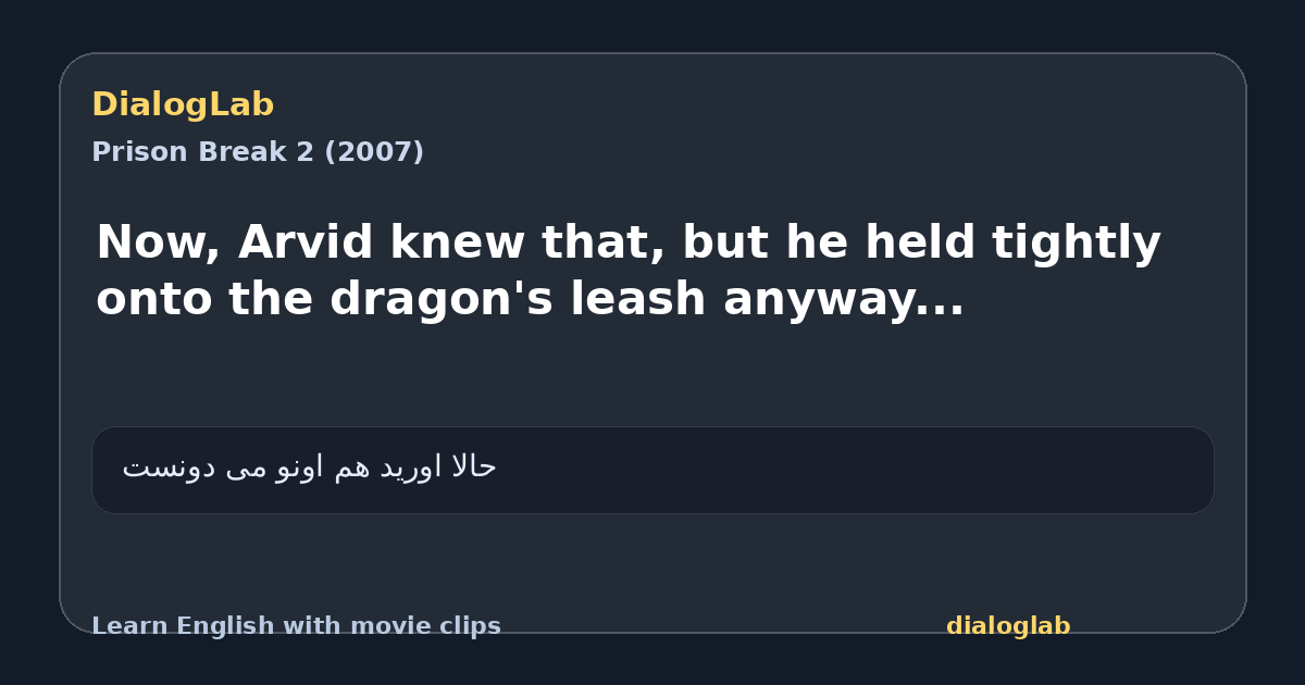 Share card for Now, Arvid knew that, but he held tightly onto the dragon's leash anyway...