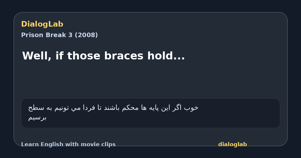 Share card for Well, if those braces hold...