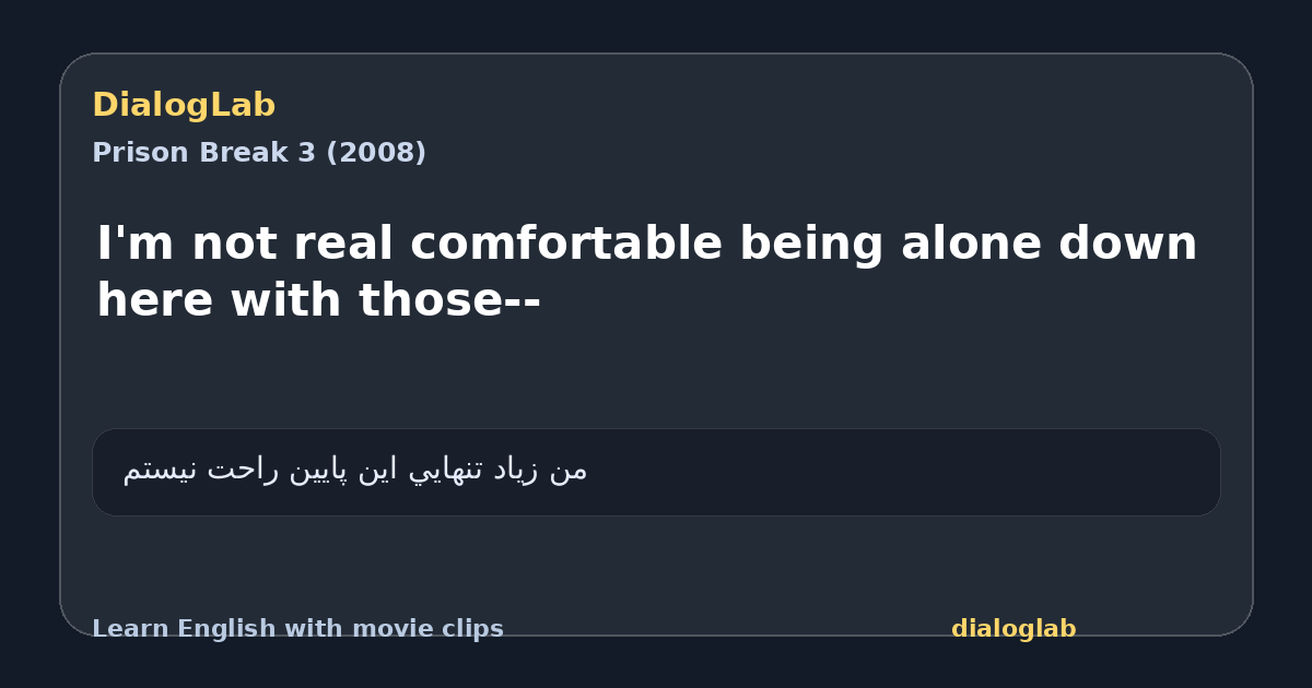 Share card for I'm not real comfortable being alone down here with those--