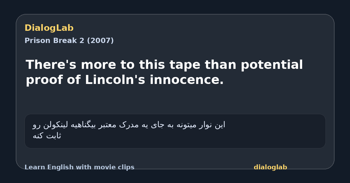 Share card for There's more to this tape than potential proof of Lincoln's innocence.