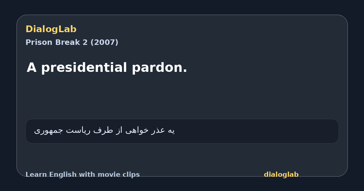 Share card for A presidential pardon.