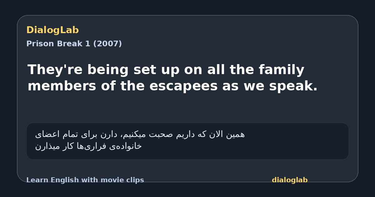 Share card for They're being set up on all the family members of the escapees as we speak.