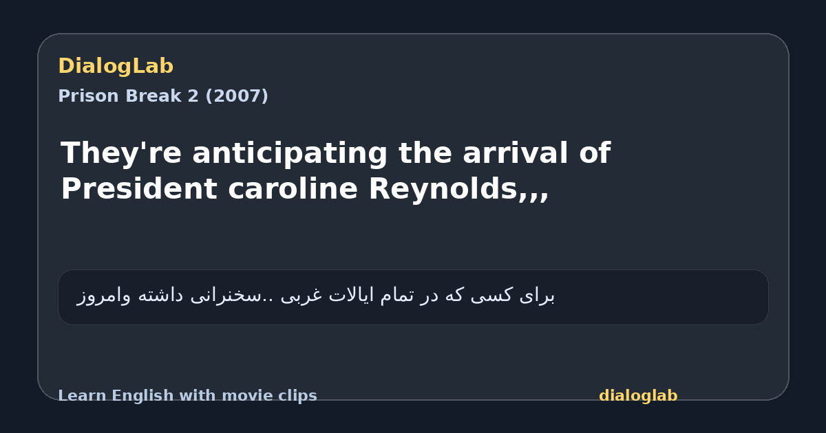 Share card for They're anticipating the arrival of President caroline Reynolds,,,