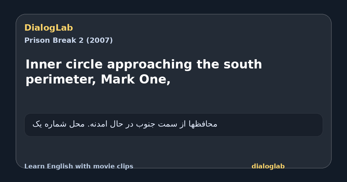 Share card for Inner circle approaching the south perimeter, Mark One,
