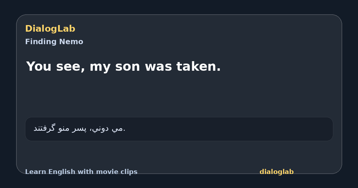 Share card for You see, my son was taken.