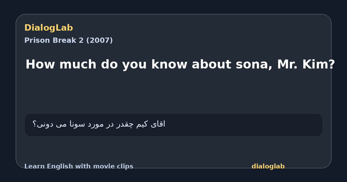 Share card for How much do you know about sona, Mr. Kim?