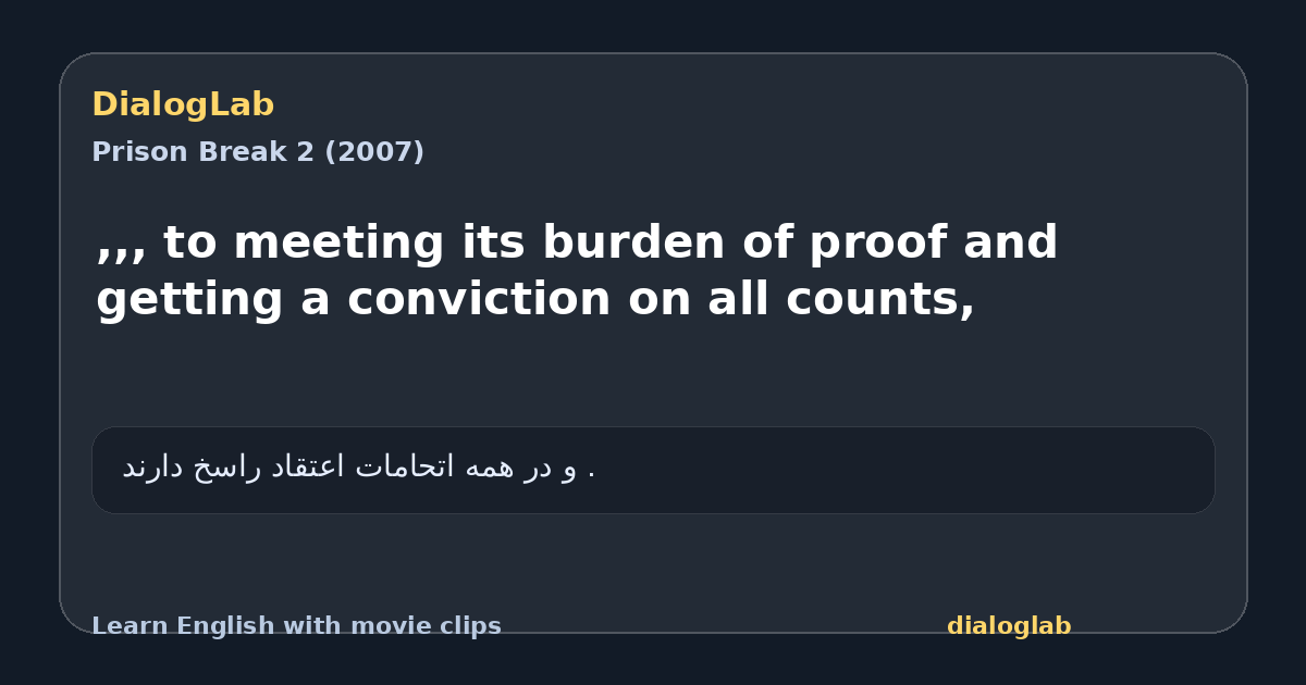 Share card for ,,, to meeting its burden of proof and getting a conviction on all counts,