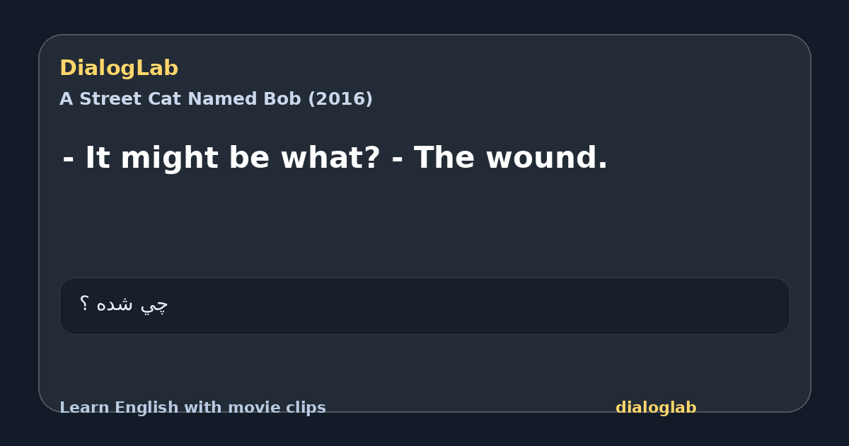 Share card for - It might be what? - The wound.
