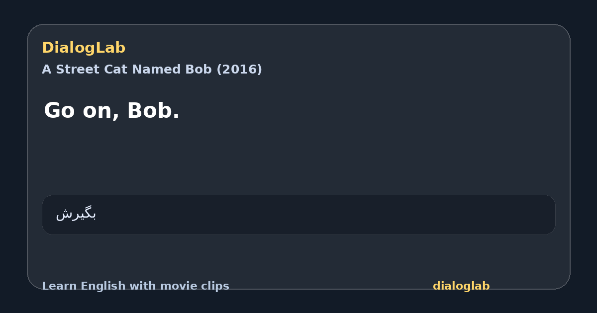 Share card for Go on, Bob.