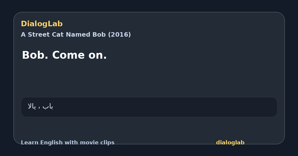 Share card for Bob. Come on.