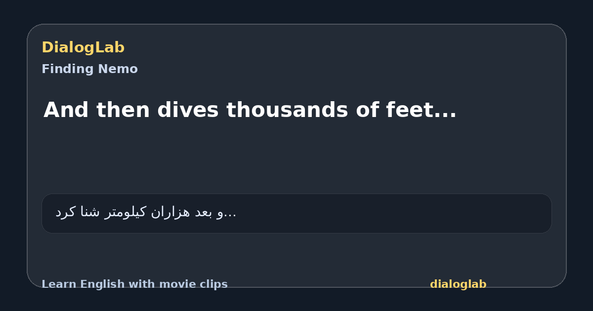 Share card for And then dives thousands of feet...