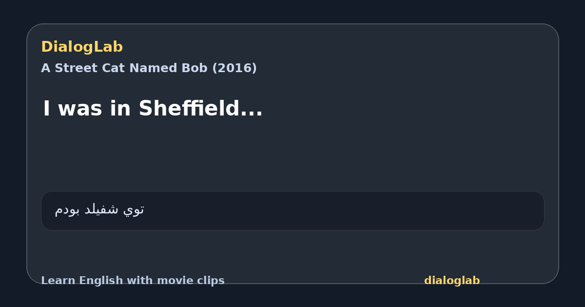Share card for I was in Sheffield...