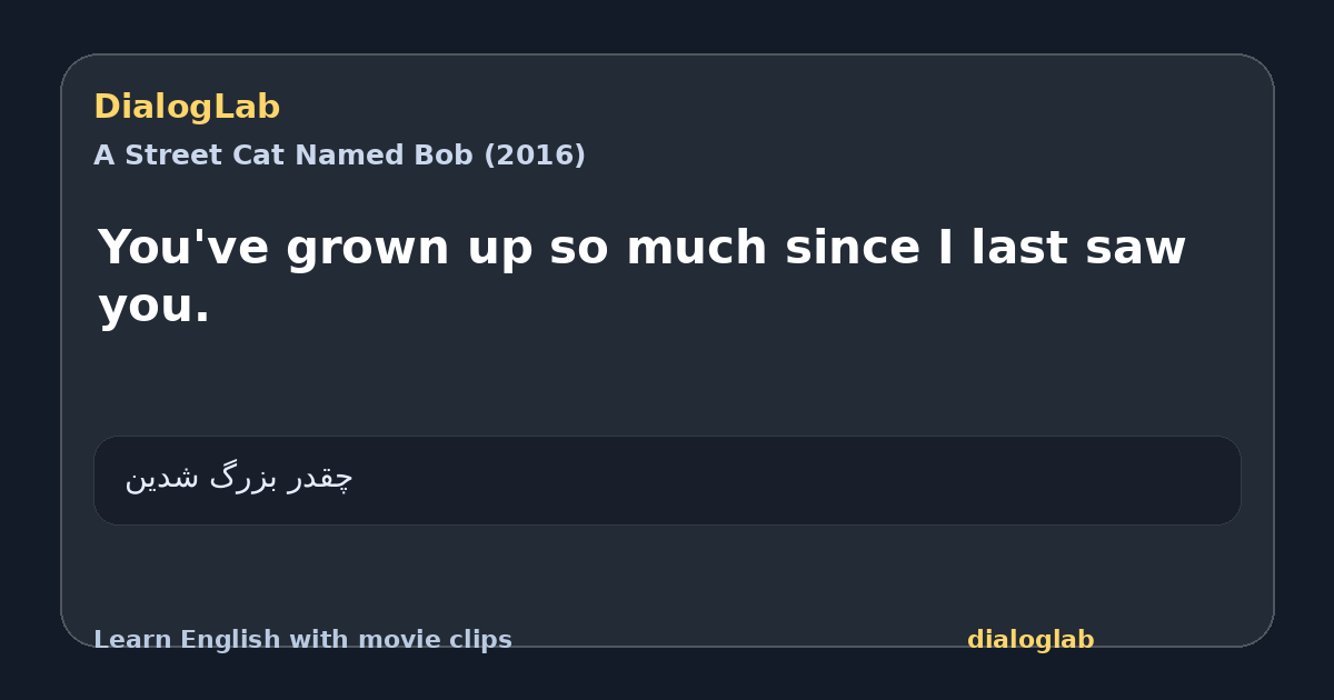 Share card for You've grown up so much since I last saw you.