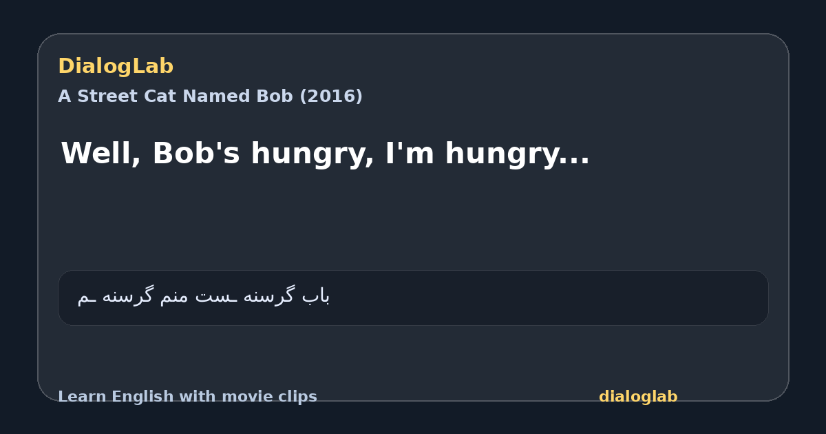 Share card for Well, Bob's hungry, I'm hungry...
