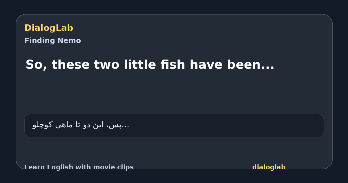Share card for So, these two little fish have been...
