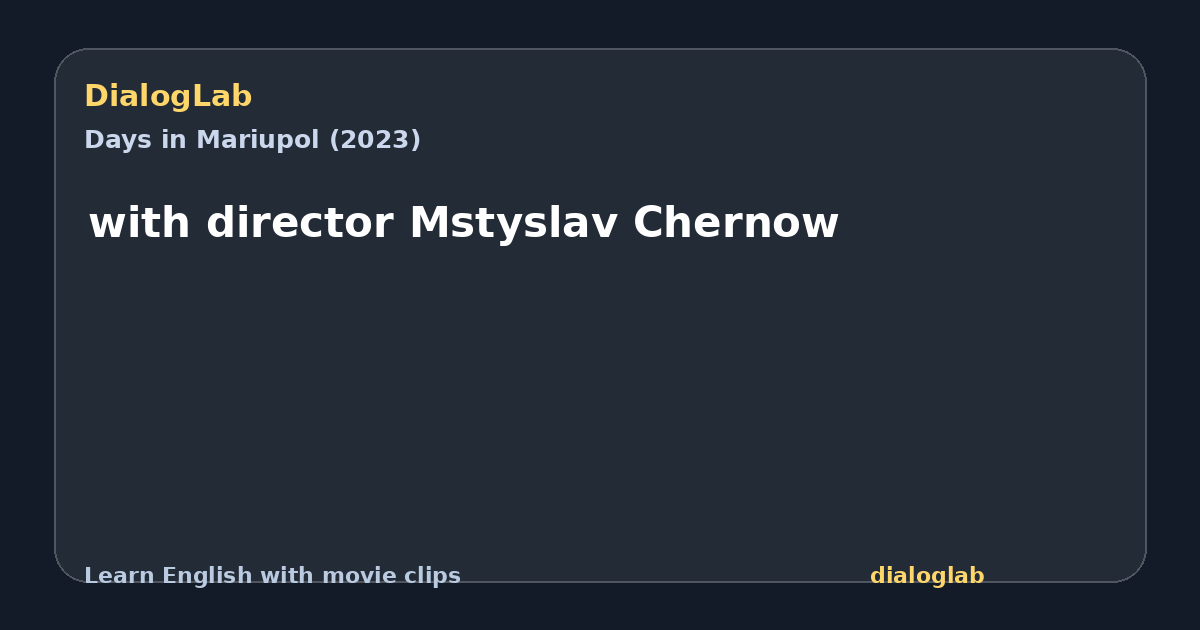 Share card for with director Mstyslav Chernow