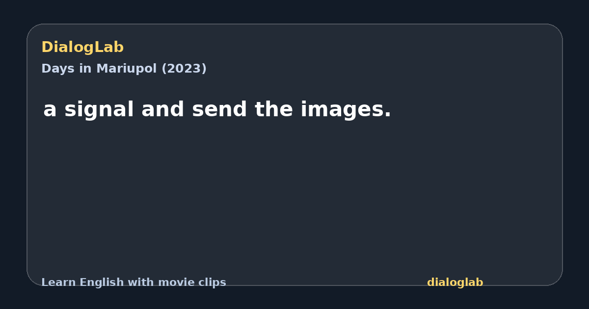 Share card for a signal and send the images.