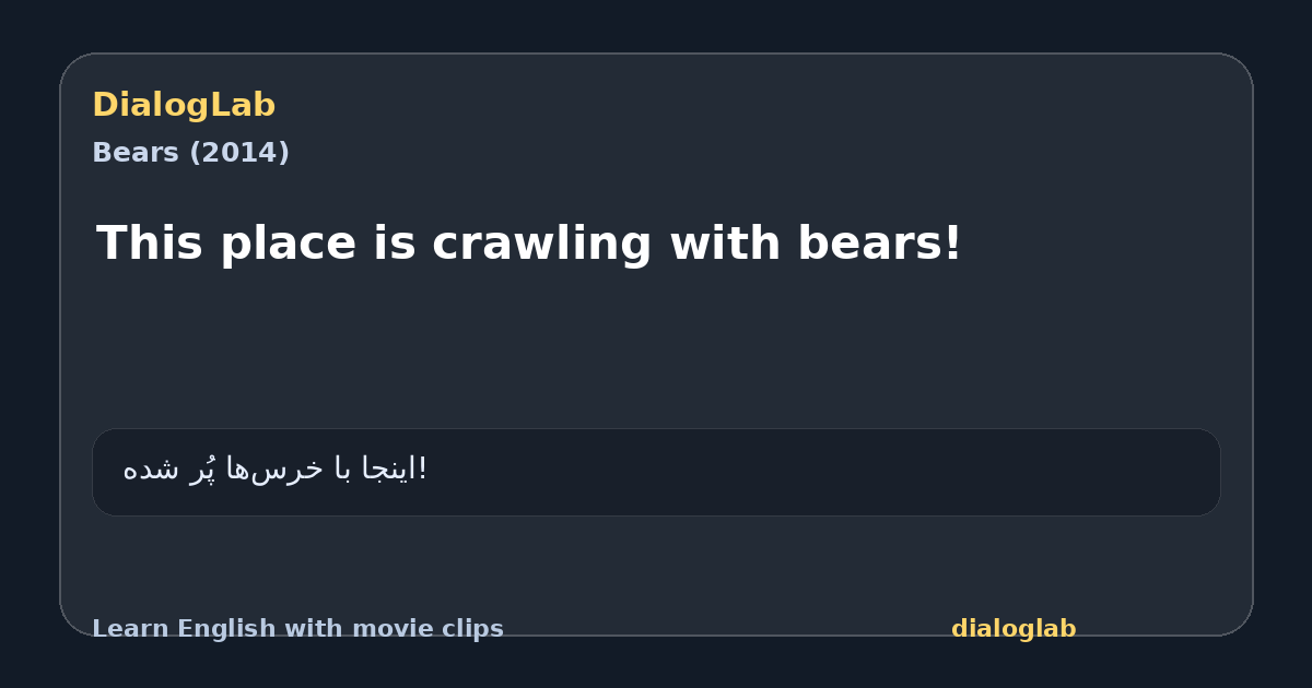 Share card for This place is crawling with bears!