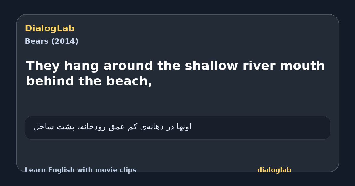 Share card for They hang around the shallow river mouth behind the beach,
