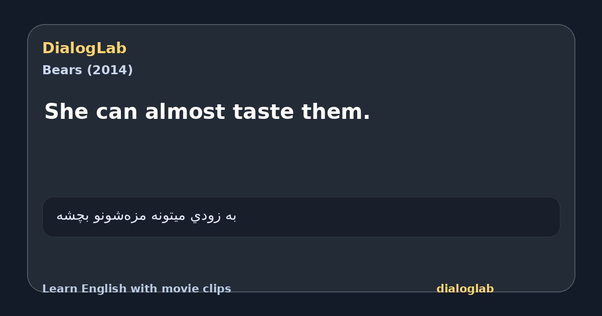 Share card for She can almost taste them.