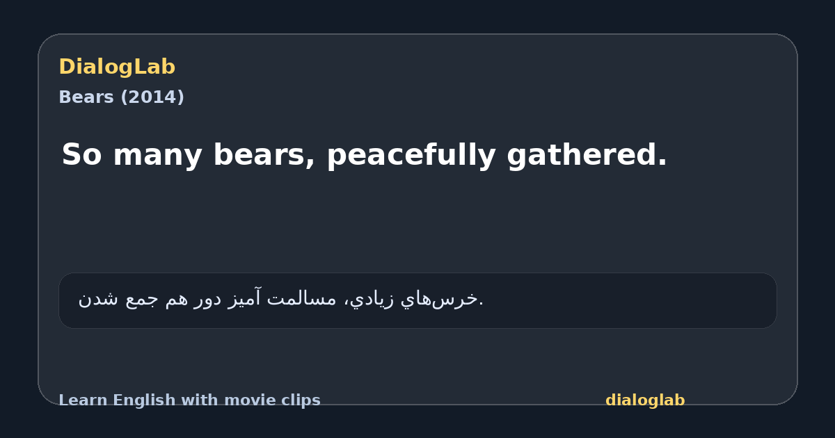 Share card for So many bears, peacefully gathered.