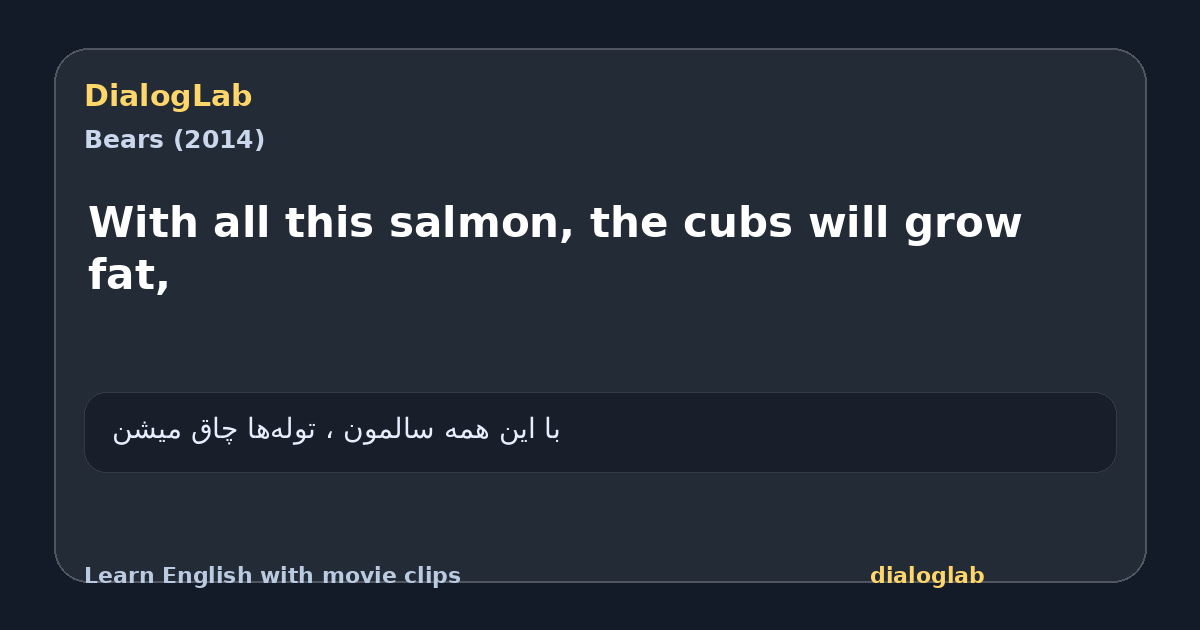 Share card for With all this salmon, the cubs will grow fat,