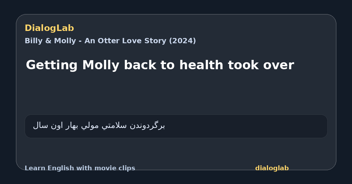 Share card for Getting Molly back to health took over